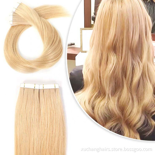 Extensión de cabello natural al por mayor Vendores humanos Cutícula Cape Virgin Tape in Hair Extensions Remy Cabello de extensión Best